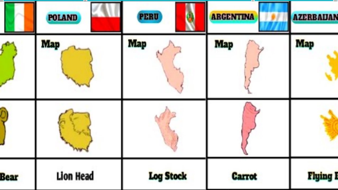 Countries Maps That Looks Like Thing's & Animals From Different Countries