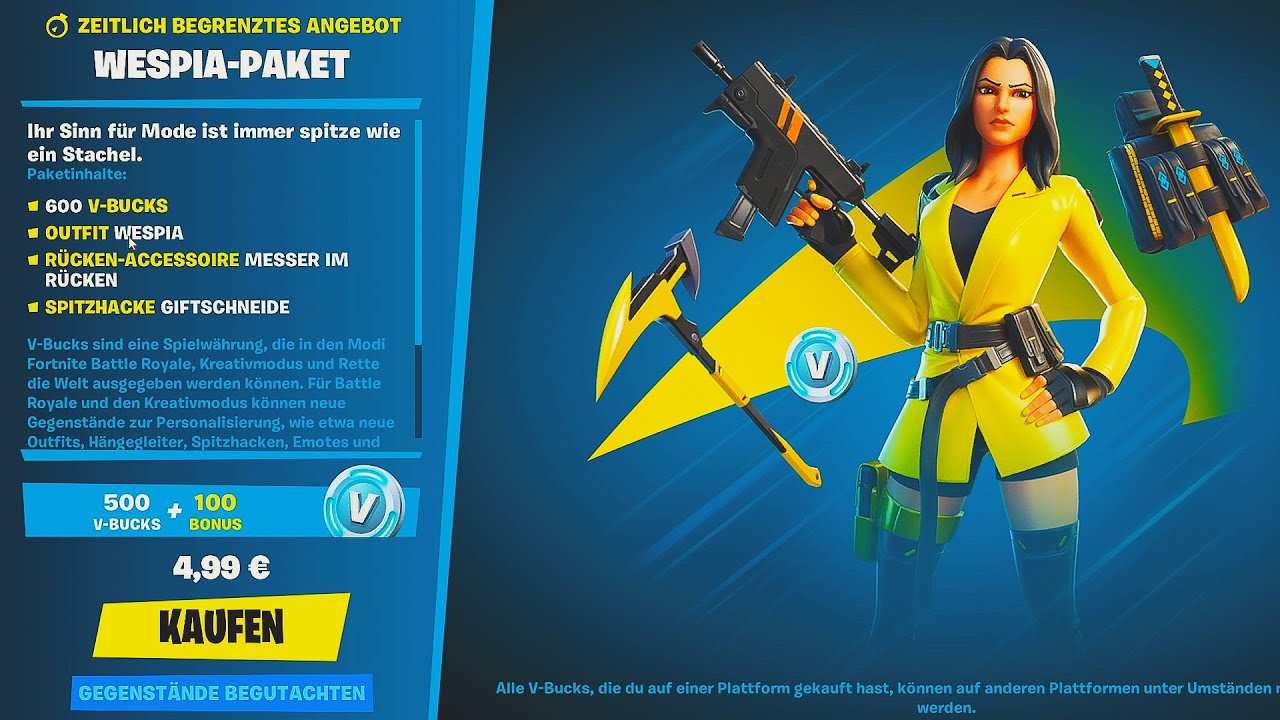 Wespia Fortnite Wert 2023