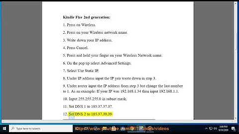 Set up Unlocator VPN Smart DNS on Kindle Fire