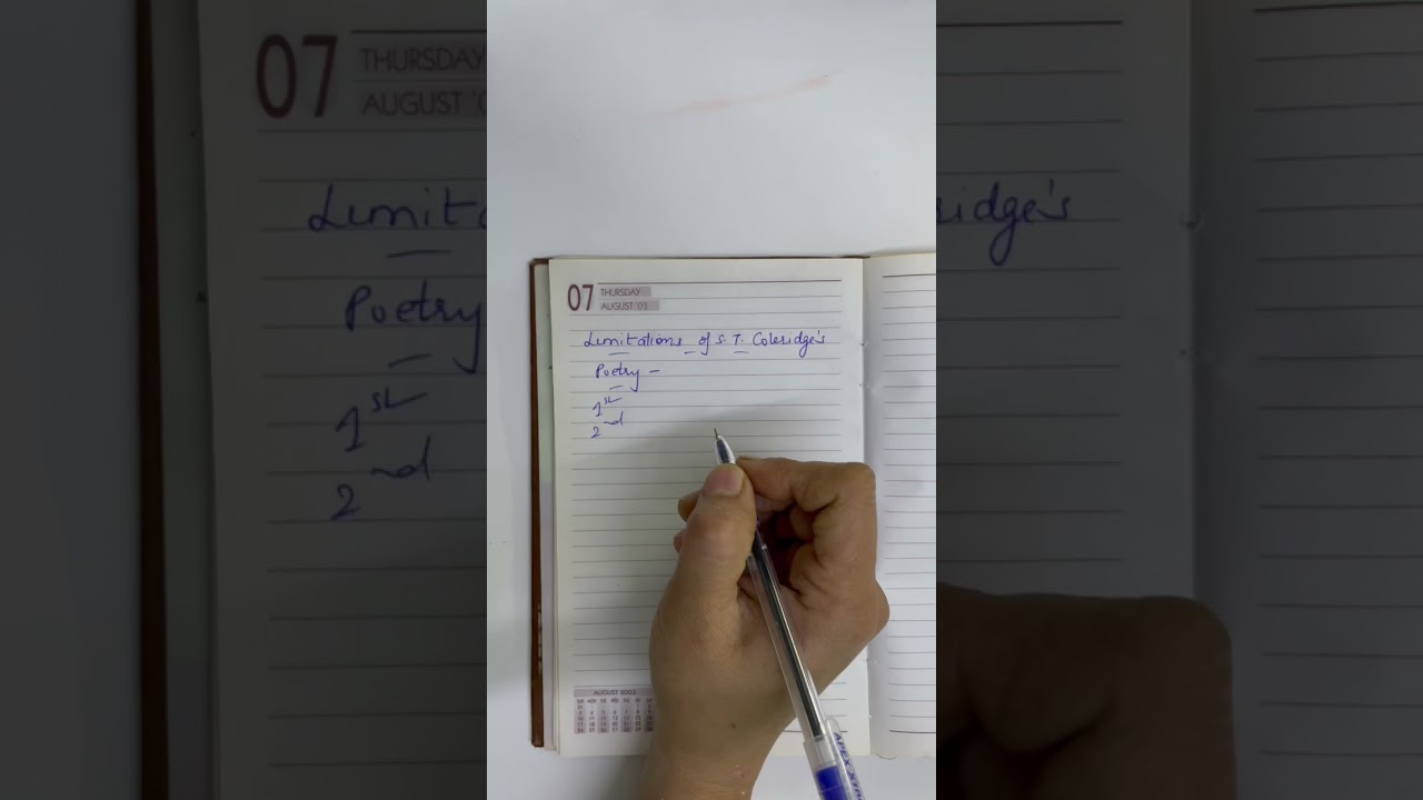 Limitations of S. T.  Coleridge’s poetry