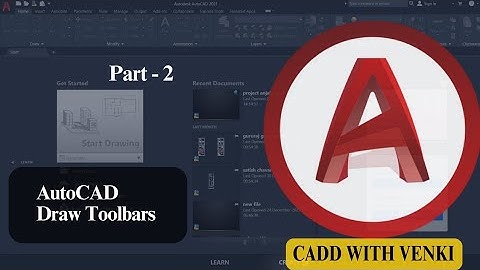 AutoCAD Draw Toolbar - Detailed Video about AutoCAD Draw Toolbars
