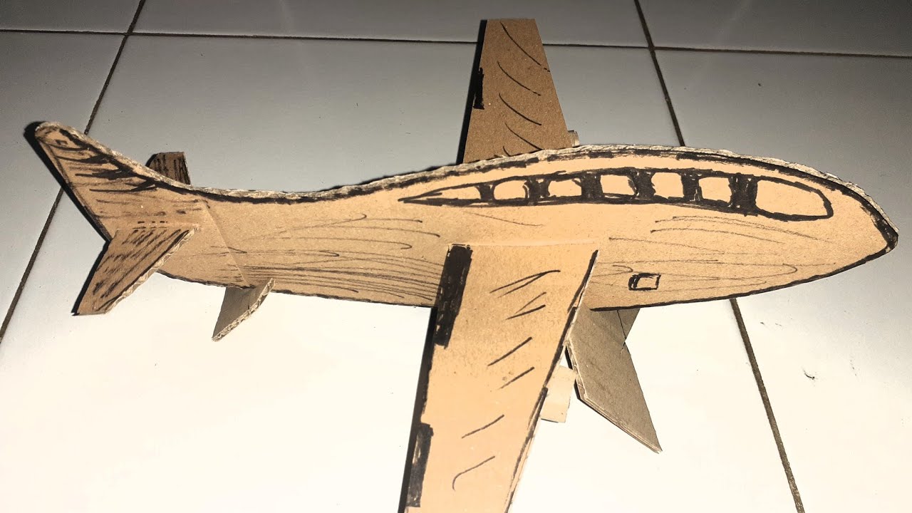 Membuat Mainan Pesawat Sederhana dengan Kardus YouTube