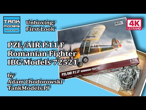 Video: IBG Models 72521 PZL/IAR P.11F rumunská stíhačka (1/72)