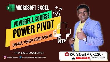 Excel PowerPivot: Enable and Use the Add-in |Advance Excel PowerPivot Lesson:2 | Raj Singh Microsoft