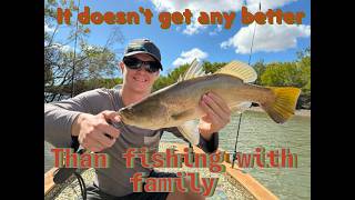 My boy nails his first Barra on a BCT Paddle Tail screenshot 3