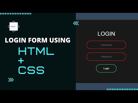 How to create login form using HTML and CSS | CoderPoint