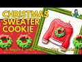 Wreath Christmas Sweater Sugar Cookie Decorating Tutorial | Cozy, Festive &amp; Extra Cute