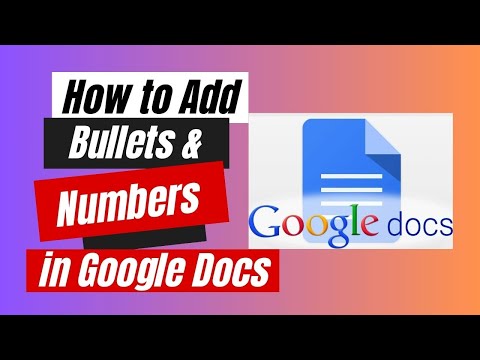 How to Add Bullets And Numbers on Google Docs [Easy Tutorial]
