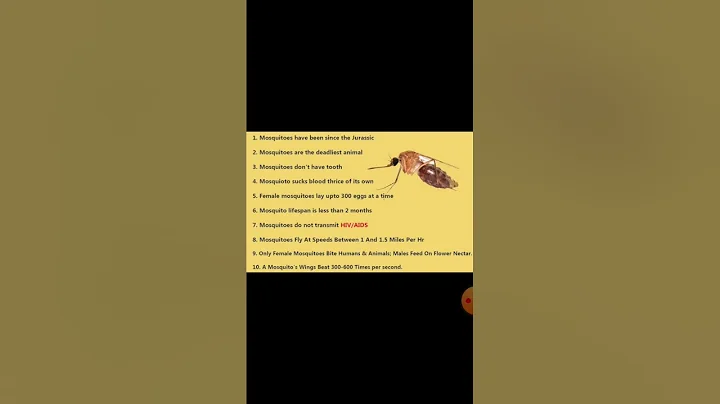 10 interesting facts about mosquitoes