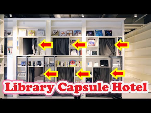 $14.7/Night 🏨 Library Capsule Hotel in Japan | BOOK AND BED TOKYO 心斎橋