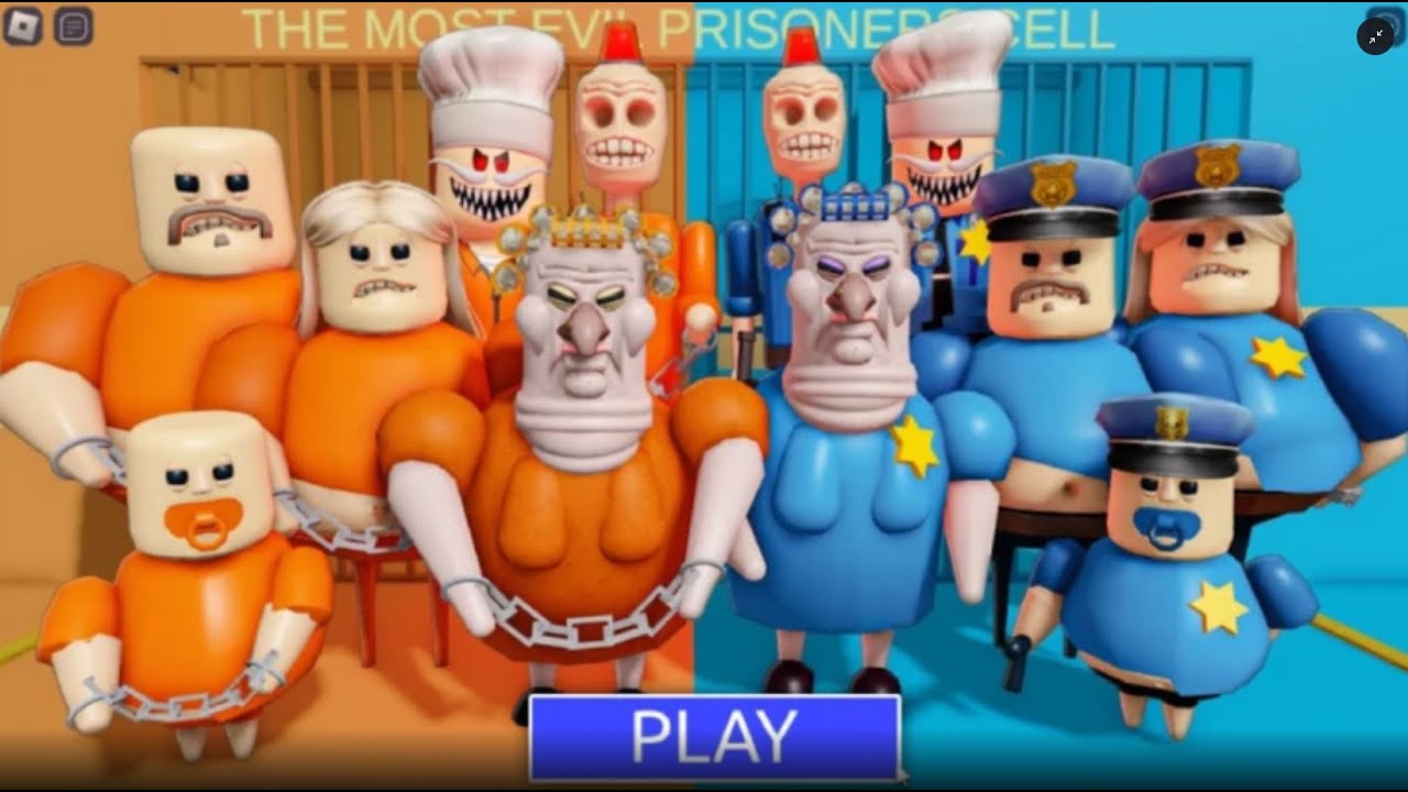 👮PRISONER VS POLICE PRISON RUN OBBY ROBLOX