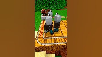 Trolling Vindicator 😂😜 Minecraft Villagers.  #short @Gamzy_Twins_Gamer