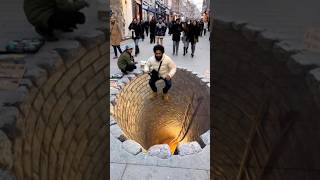 This 3D street art pranked EVERYONE😭😂#StreetArt #OpticalIllusion#ArtPrank #PublicPrank#mindblown
