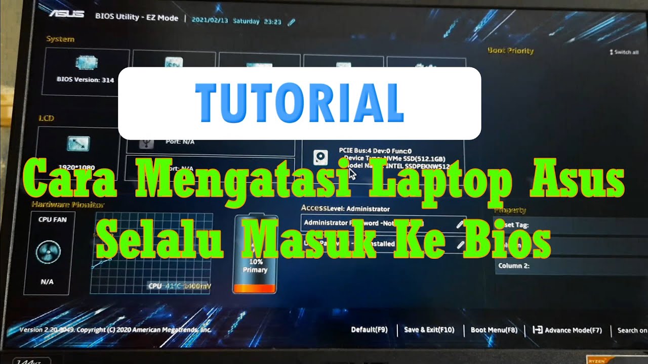 Cara Mengatasi Laptop Asus Selalu Masuk Ke Bios - YouTube