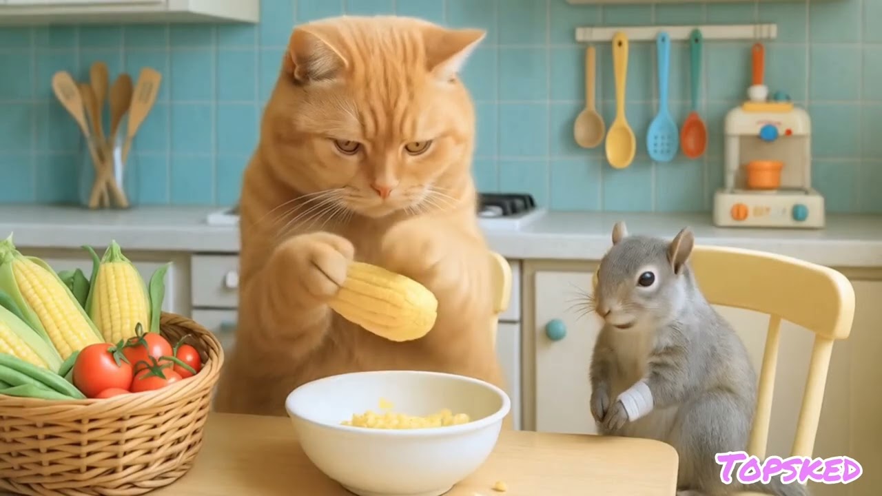 Chef Cat to the Rescue! 👩‍🍳 Cooking the Squirrel's Favorite Food 🐿️ 