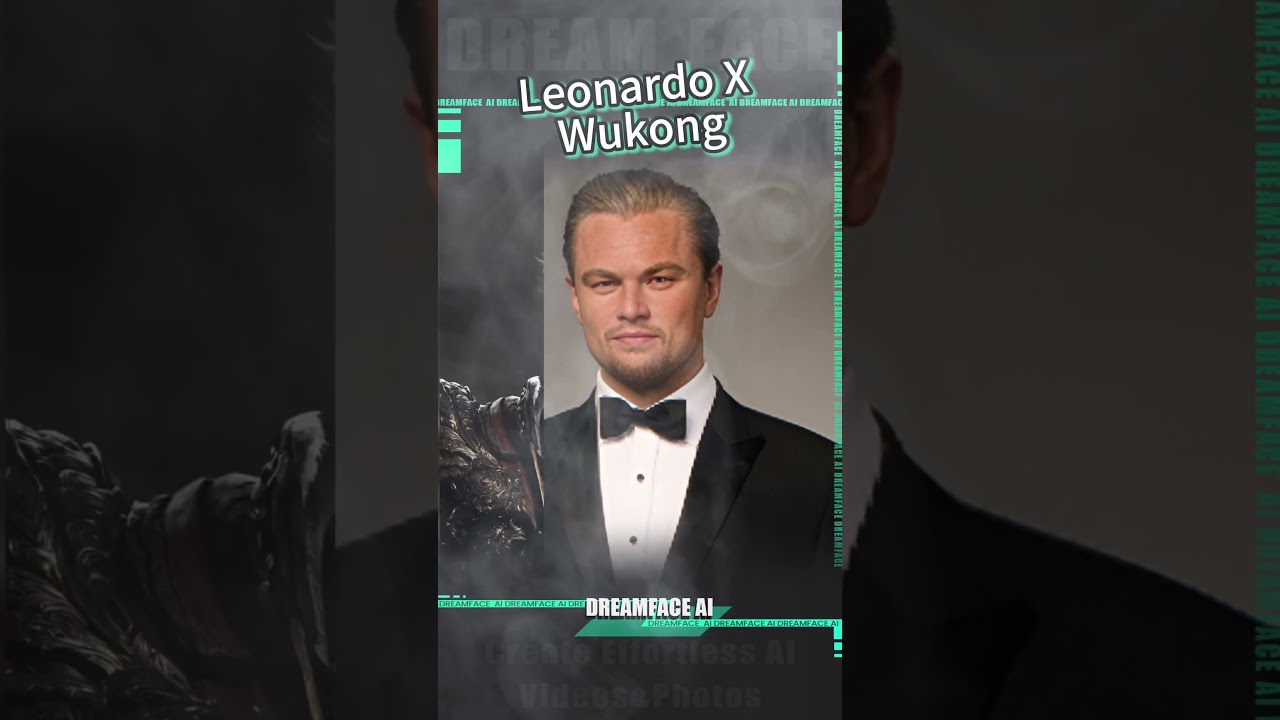 Use DreamFace to transform Leonardo into Wukong 