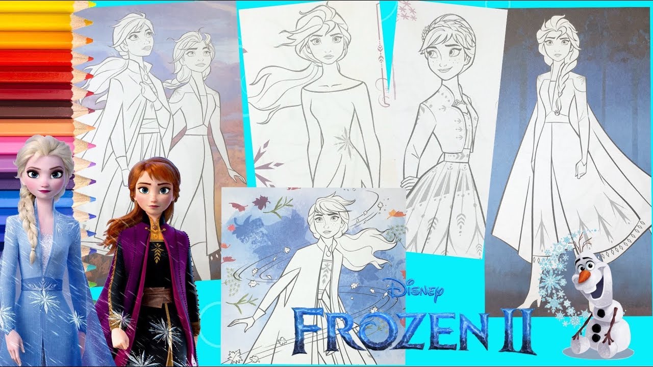 Disney Frozen 2 Elsa Anna Coloring Pages For Kids Youtube