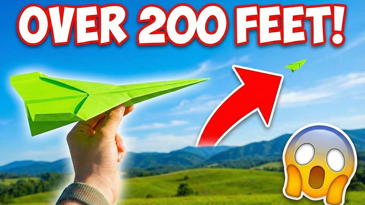 Как Сделать Бумажный Самолет, Который Летает Далеко! Бумажные Самолеты 60 Метров!