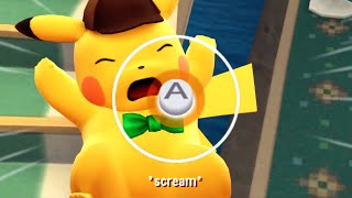 All Detective Pikachu 3DS 'Press A' Misses and Passes (QTE fails/wins)