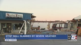 Osage Beach strip mall damaged after slammed by severe weather