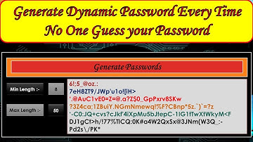 How to Make Create Random Password | Dynamic Password Generator in Excel | Generate Unique Passwords