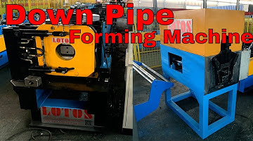 【Down Pipe Forming Machine 】:  Downspout roll forming machine " separate bending & necking machine "