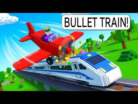 I Fly a PLANE Into a Moving Train on Roblox BUT I Get KILLED!