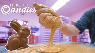 Making Peanut Butter Chocolate Bunnies And Marshmallow Easter Eggs!
