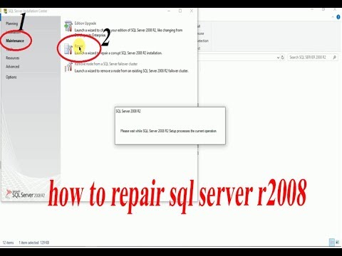 how to repair sql server r2008_Tutorial Jinan