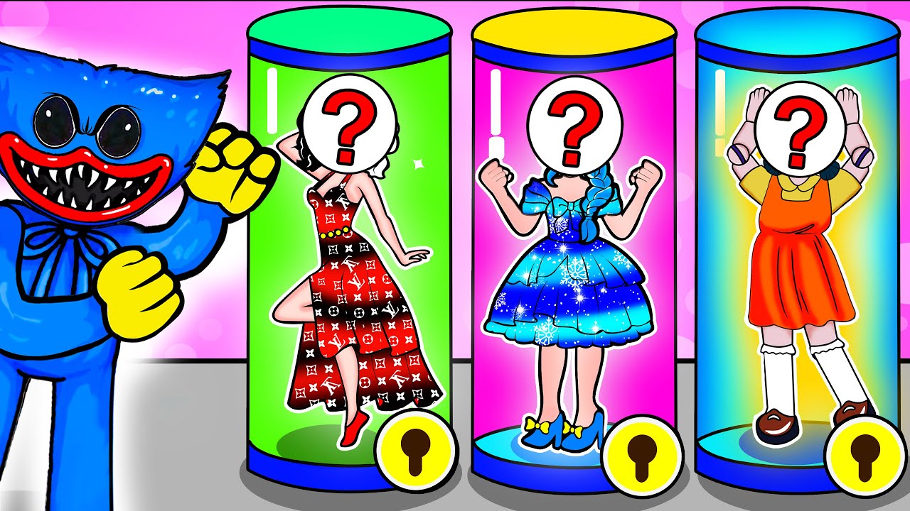 Paper Dolls Dress Up  | Mommy Long Leg's Maid Selection Contest | Barbie Story & Craft