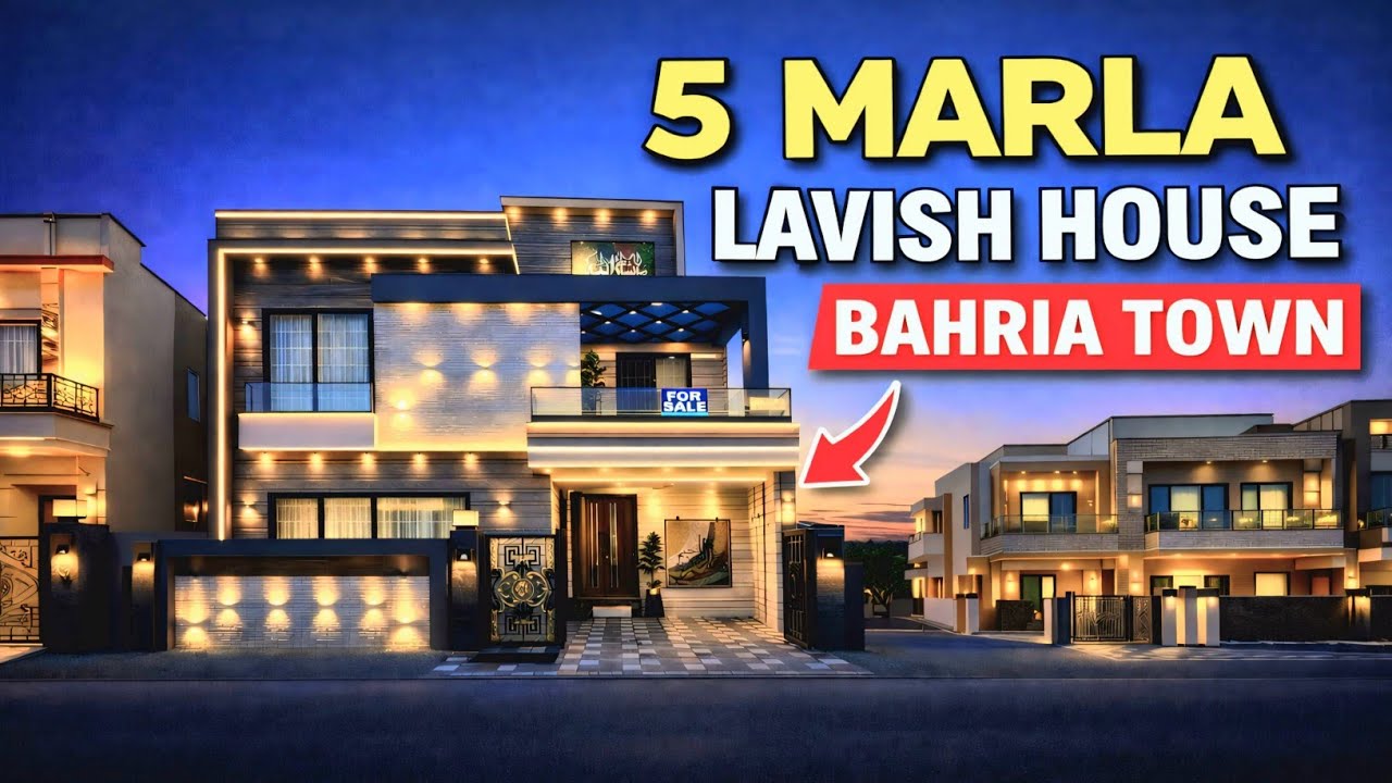 5 Marla Luvish House For Sale In Bahria Town Lahore Pakistan #5marlahouse 