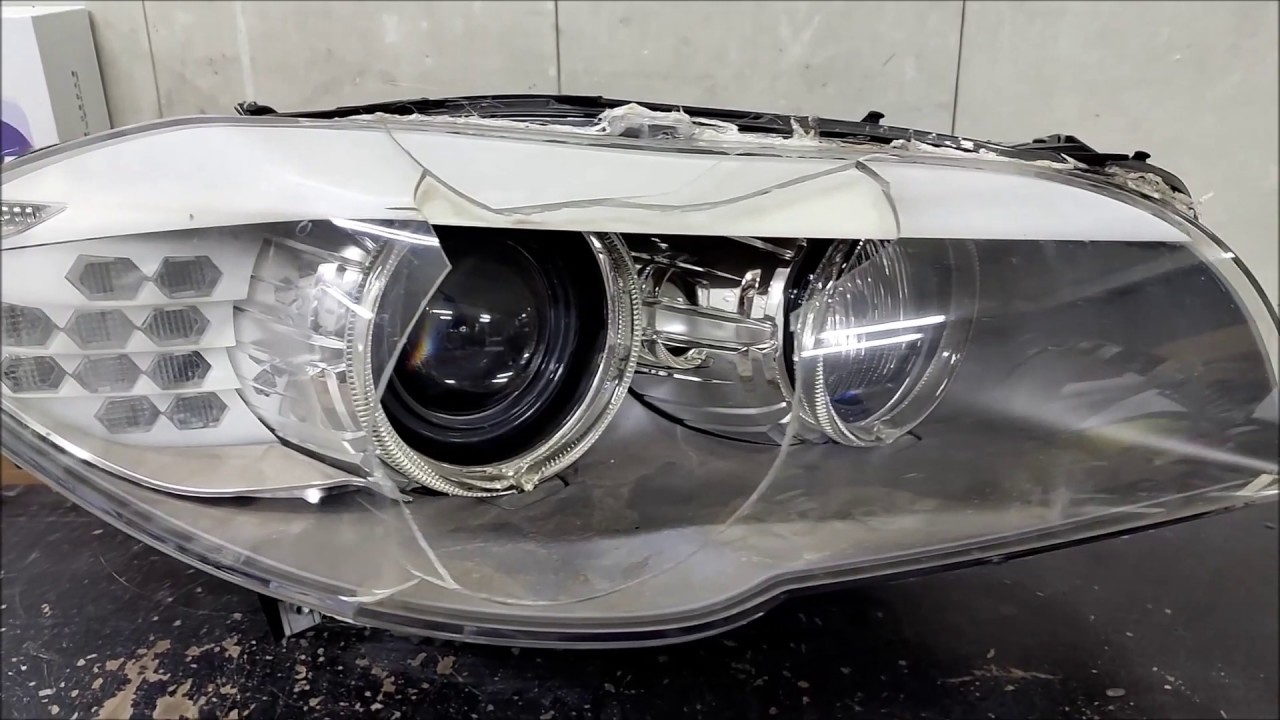 BMW F10 + Замена стекла фары - YouTube