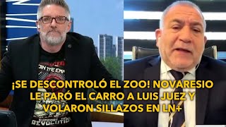 ¡SE DESCONTROLÓ EL ZOO! Novaresio le paró el carro a Luis Juez y volaron sillazos en LN+