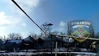 Russian Helicopter Ka-52 & Mi-28n attacking in popasnaya.