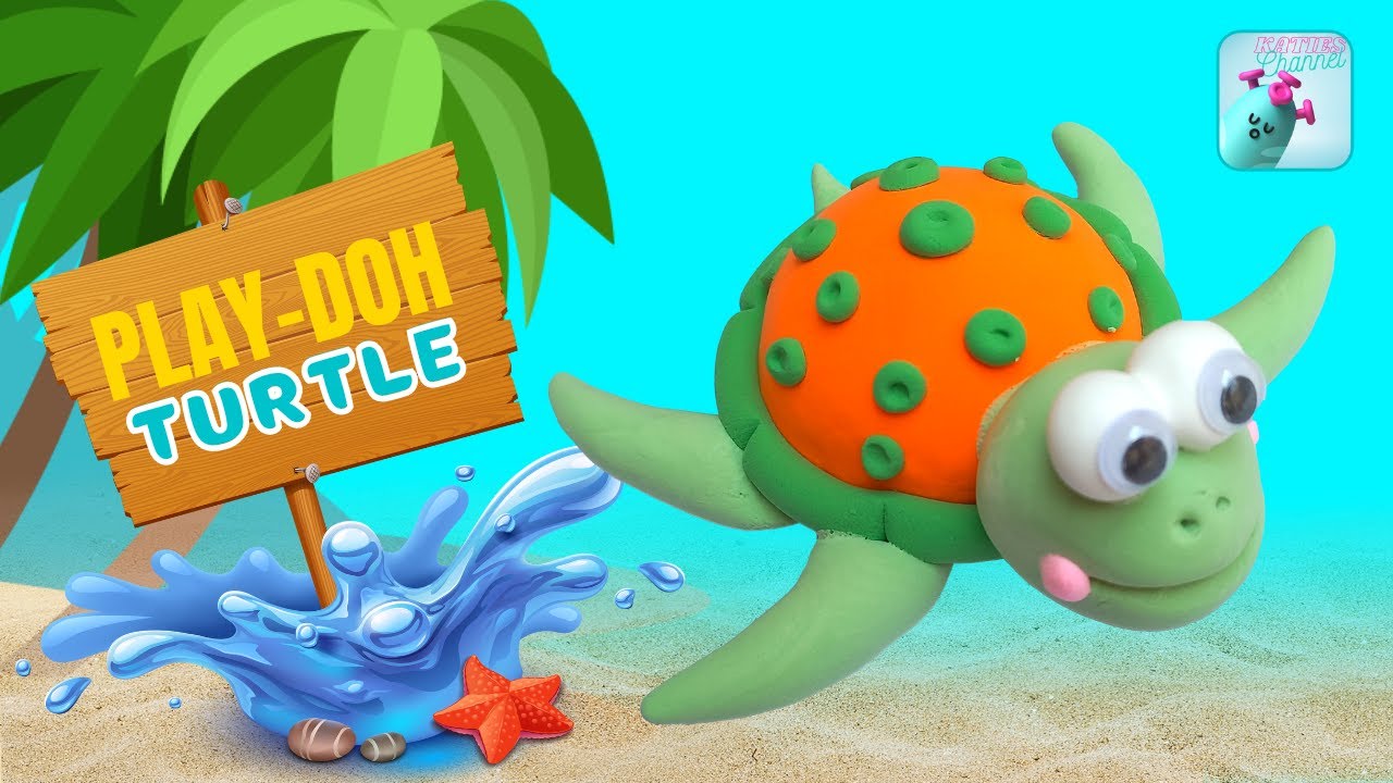 How To Make Play Doh Turtle | DIY Craft Ideas - Easy DIY Crafts by Katies Channel