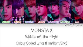 Download lagu MONSTA X (몬스타엑스) - Middle of the Night Colour Coded Lyrics
