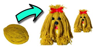 How to make a wool Dog | DIY latest craft ideas|Woolen/yarn craft