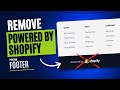 How To Remove Powered By Shopify From Your Store