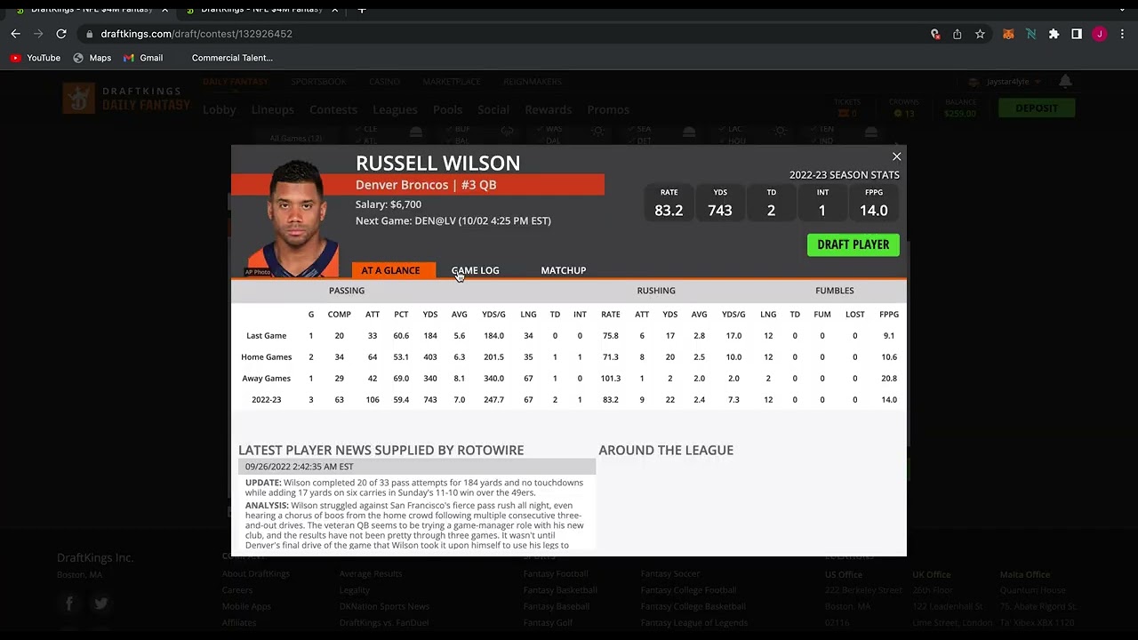 DRAFTKINGS NFL TOP 5 QB FANTASY PICKS FOR WEEK 4 YouTube