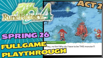 Rune Factory 4 Special - Act 2 - Spring 26 - Playthrough - No Commentary