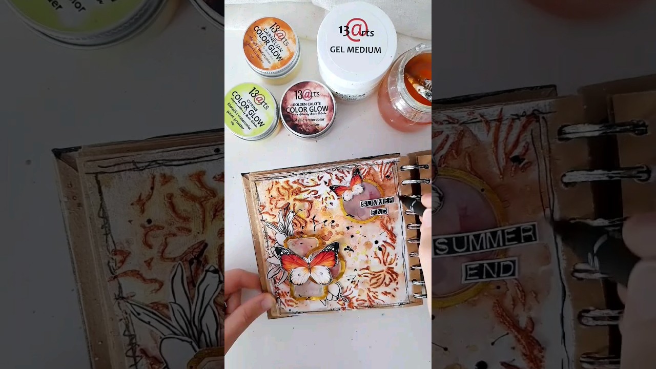 Art jurnal page with mixed media 