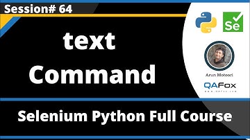 text command in Selenium Python (Session 64)