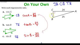8-2 Trigonometric Ratios
