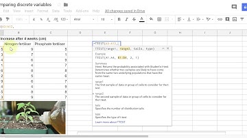 How to use Google Sheets to conduct a t-test