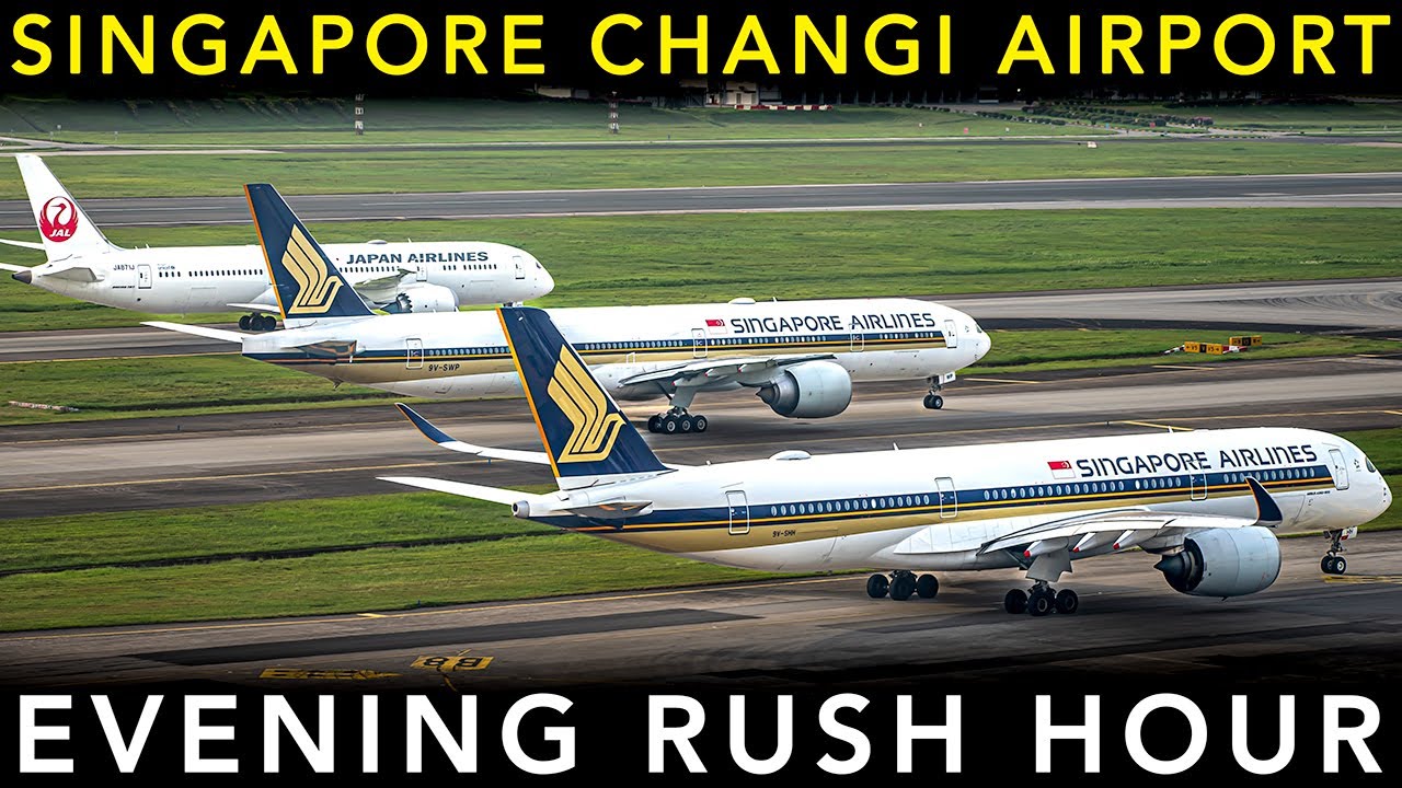 SINGAPORE CHANGI AIRPORT🇸🇬 - PLANE SPOTTING | Evening RUSH HOUR