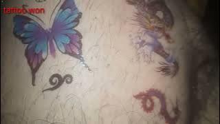 New design special temporary tattoo sticker tattoo new 2snik and butterfly  amazing tattoo design
