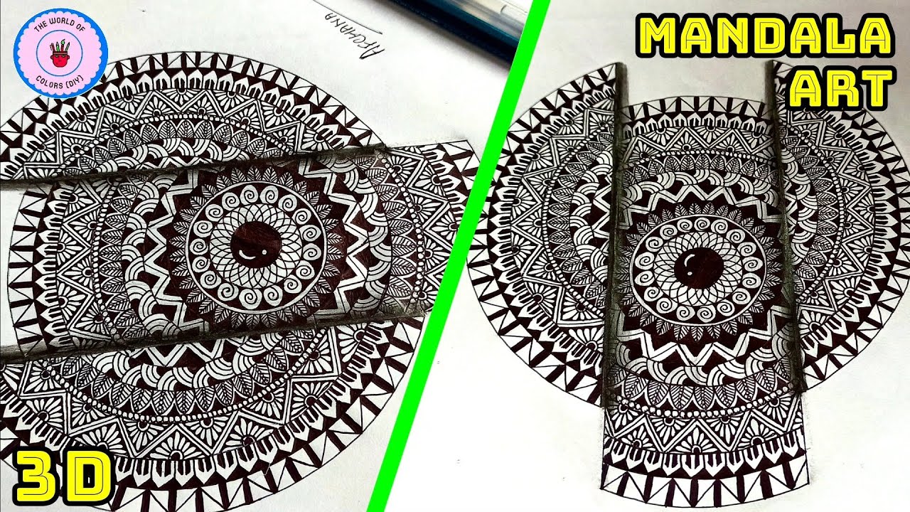 Download 3d Broken Mandala Drawing Zentangle Art Doodle Art 6 Youtube