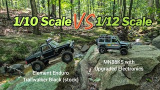 Trail Challenge! Pricey 1/10 Trailwalker vs Budget 1/12 MN86KS RC crawler #rccrawler #rctruck