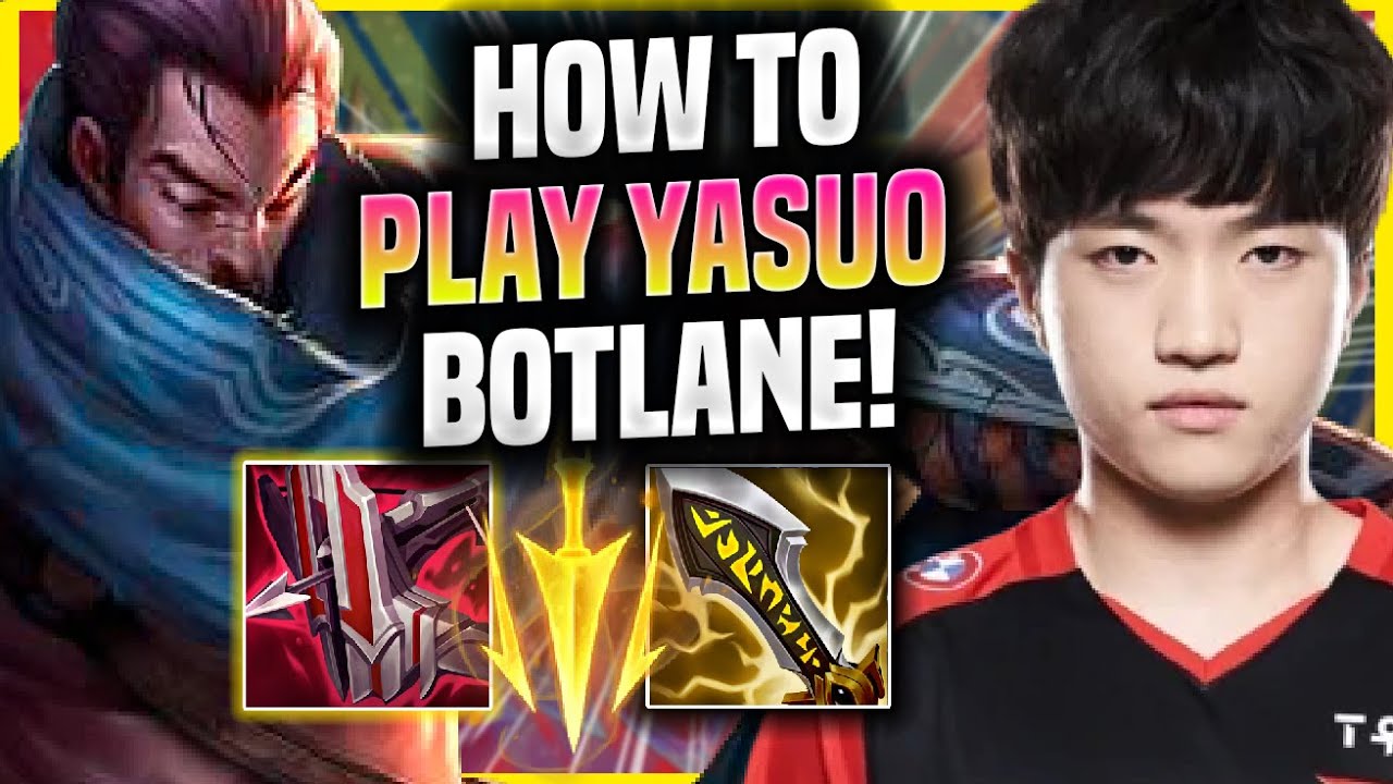 LEARN HOW TO PLAY YASUO BOT LIKE A PRO! - T1 Keria Plays Yasuo Bot vs ...