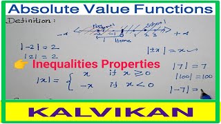 Absolute Value Functions in Tamil / Definition and Properties / Inequalities /Class 11 Basic Algebra
